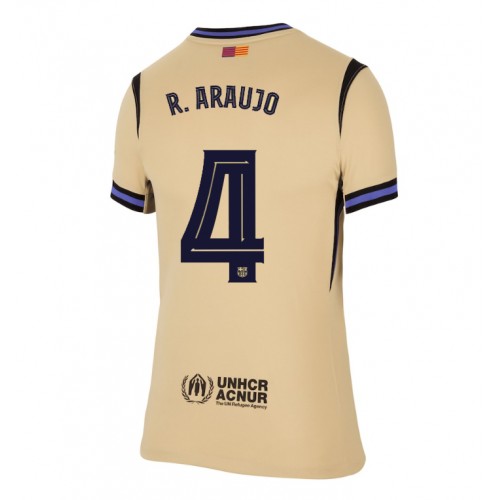 Stroje piłkarskie Barcelona Ronald Araujo #4 Koszulka Wyjazdowej dla damskie 2025-26 Krótki Rękaw